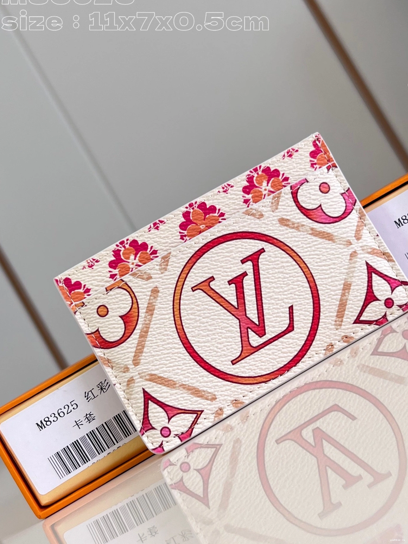 WIS LOUIS CARD HOLDER-11*7*0.5cm VUITTON 1018